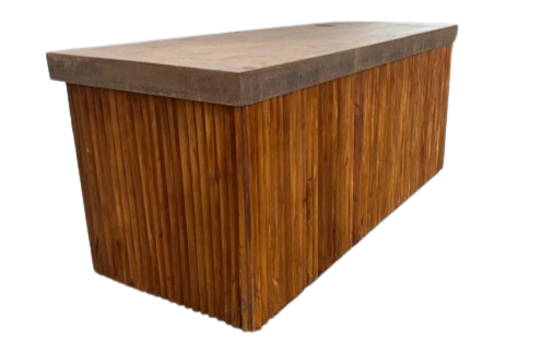 Bar Balcão Plissé Tampo Aço Corten