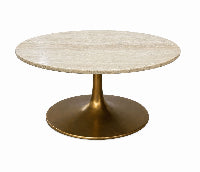 Mesa Centro Saarinen Mármore Travertino