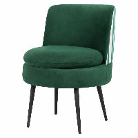 Poltrona Lygia Verde com as Costas Listradas