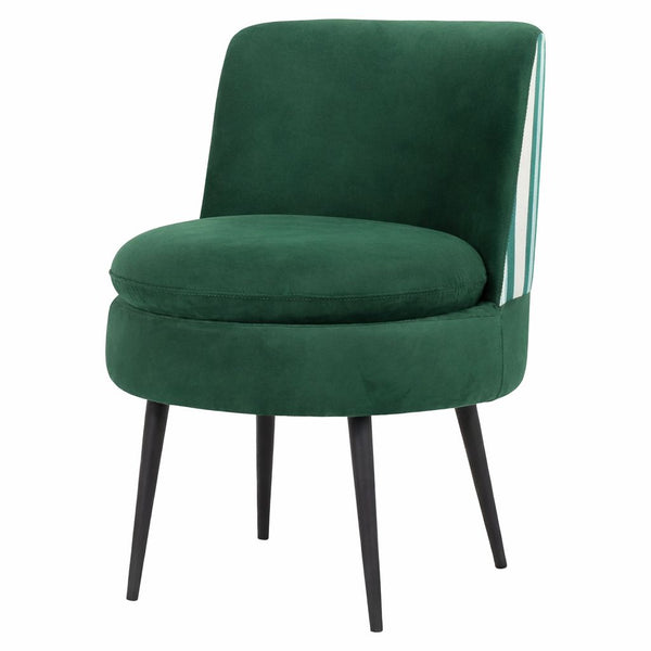 Poltrona Lygia Verde com as Costas Listradas