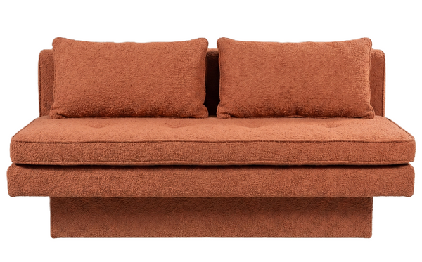 Banco Futon Bouclê Caramelo